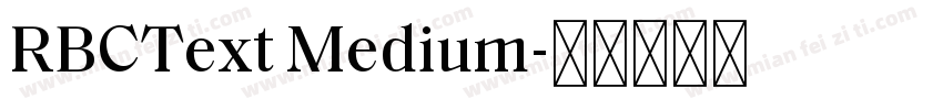RBCText Medium字体转换